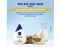NIVEA Milk Delights Face Wash Fine Gramflour For Oily Skin 100ml, 100 ml