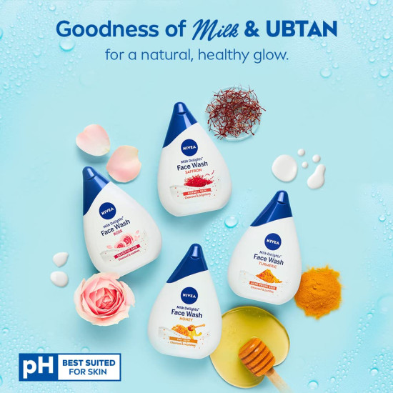 NIVEA Milk Delights Face Wash Moisturizing Honey For Dry Skin 100ml, 100 ml