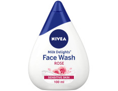 NIVEA Milk Delights Face Wash Caring Rosewater For Sensitive Skin 100ml, 100 ml