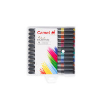 Camel Artist Fine Brush Pen Set - 12 Shades, Assorted