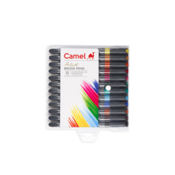 Camel Artist Fine Brush Pen Set - 12 Shades, Assorted