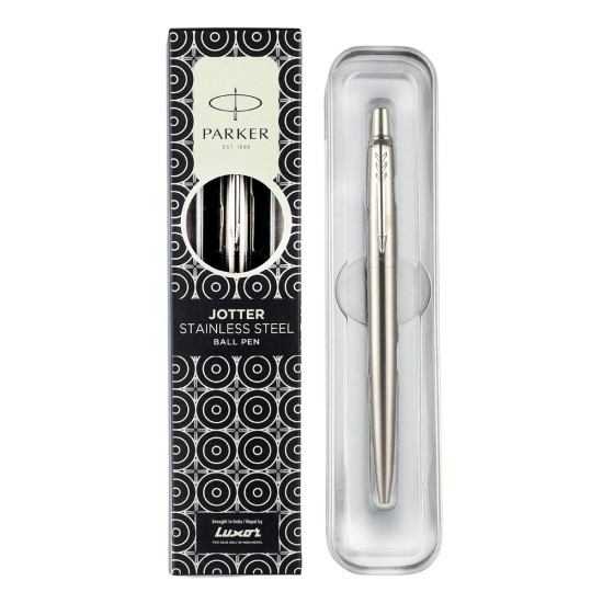 Parker Moments Jotter Steel Chrome Trim Ball Pen (Silver) Parker Moments Jotter Steel Chrome Trim Ball Pen (Silver)