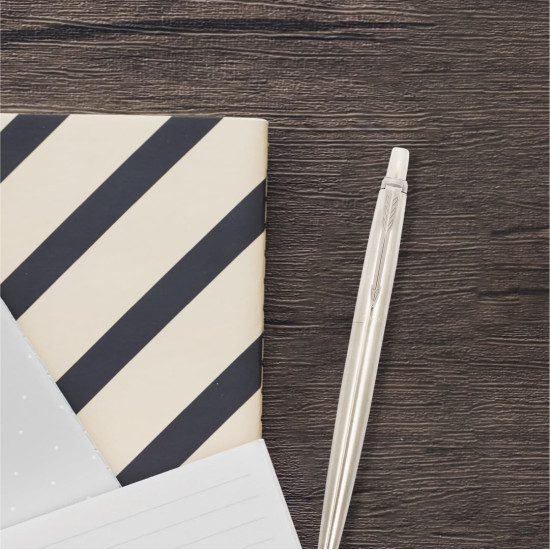 Parker Moments Jotter Steel Chrome Trim Ball Pen (Silver) Parker Moments Jotter Steel Chrome Trim Ball Pen (Silver)