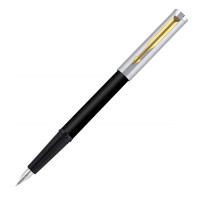 Parker Beta Premium FP GT Fountain Pen with Free Ink Cart (Silver)