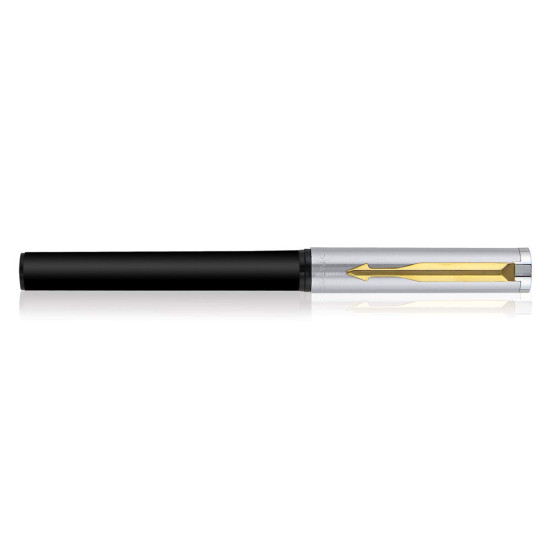 Parker Beta Premium FP GT Fountain Pen with Free Ink Cart (Silver)