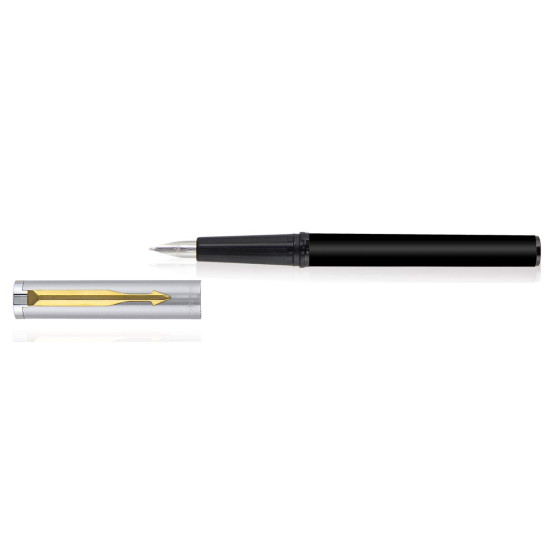 Parker Beta Premium FP GT Fountain Pen with Free Ink Cart (Silver)