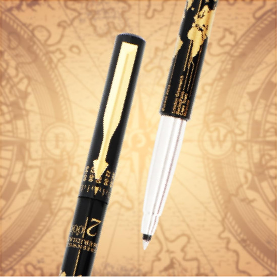 Parker Special Edition Vector Time Check Gold Trim Roller Ball Pen | Ink Color Blue | Navigator Technology | Moulded Cap & barrel in world wide time Zones Parker Special Edition Vector Time Check Gold Trim Roller Ball Pen | Ink Color Blue | Navigator Technology | Moulded Cap & barrel in world wide time Zones