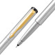 Parker Vector Stainless Steel Gold Trim Roller Ball Pen | Ink Color - Blue | Perfect For Corporate Use | Elite Pen For Professionals Parker Vector Stainless Steel Gold Trim Roller Ball Pen | Ink Color - Blue | Perfect For Corporate Use | Elite Pen For Professionals