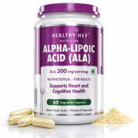 HealthyHey Nutrition Alpha Lipoic Acid - ALA-60 Veg. Capsules - Gluten Free & Non-GMO