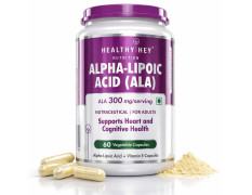 HealthyHey Nutrition Alpha Lipoic Acid - ALA-60 Veg. Capsules - Gluten Free & Non-GMO