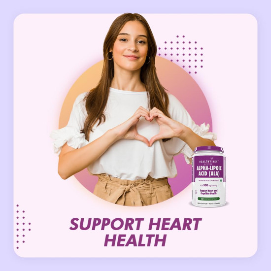 HealthyHey Nutrition Alpha Lipoic Acid - ALA-60 Veg. Capsules - Gluten Free & Non-GMO