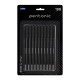 Pentonic 0.7 mm Ball Pen Blister Pack | Black Body | Black Ink | Set of 10 Pens