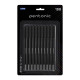 Pentonic 0.7 mm Ball Pen Blister Pack | Black Body | Black Ink | Set of 10 Pens