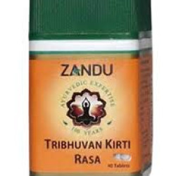 Zandu Tribhuvan Kirti Ras 40 Tab(Pack of 5) Free malshuddhi sample