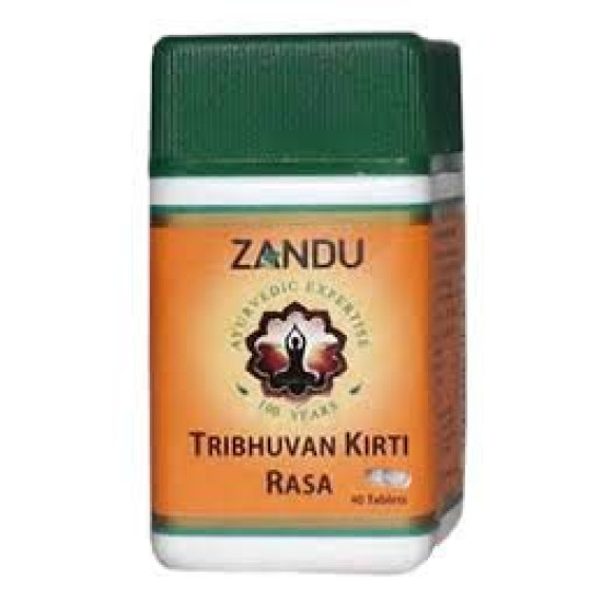 Zandu Tribhuvan Kirti Ras 40 Tab(Pack of 5) Free malshuddhi sample