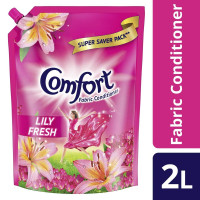Comfort Lily Fresh Fabric Conditioner 2 L Refill Pack | After Wash Liquid Fabric Softener (Offer Pack) | Softness, Shine & Long Lasting Freshness Comfort Lily Fresh Fabric Conditioner 2 L Refill Pack | After Wash Liquid Fabric Softener (Offer Pack) | Softness, Shine & Long Lasting Freshness