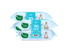 Mother Sparsh Unscented 99% Pure Water (Unscented) Baby Wipes, 72 Baby Wipes, Blue (Pack of 4)