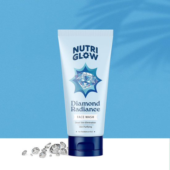 NutriGlow Diamond Radiance Face Wash With Diamond Dust & Vitamin E For Glowing Skin Skin Purifying Hydrated Skin (65ml)