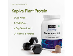 Kapiva Plant Protein | 25g Protein Per Scoop, Chocolate | With Vitamins & Minerals | Pea protein Isolate - 1Kg