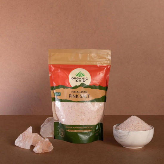A TATA Product - Organic India Pink Rock Salt, 1Kg Pouch