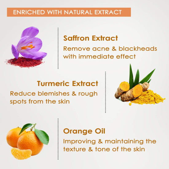 NutriGlow Gold Kesar Facial Kit (260 gm) & Bleach Cream (43gm) For Nourishing Skin, Lighten Facial Hair, Pack of 2