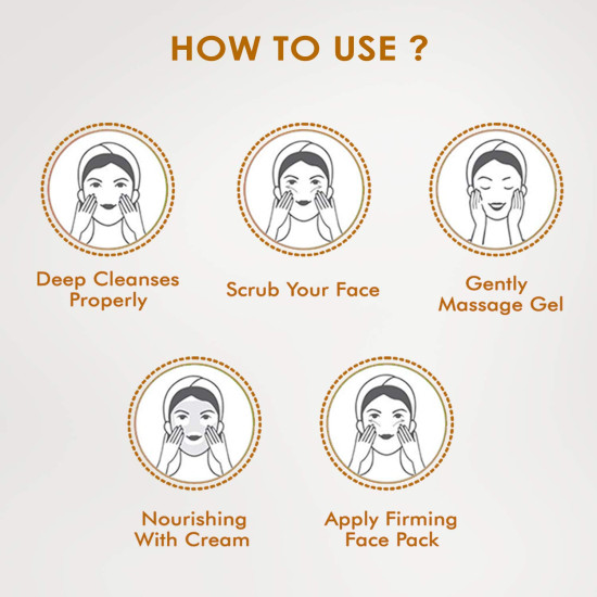 NutriGlow Gold Kesar Facial Kit (260 gm) & Bleach Cream (43gm) For Nourishing Skin, Lighten Facial Hair, Pack of 2