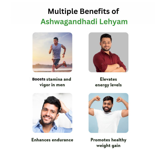 Kerala Ayurveda Ashwagandhadi Lehyam 500gm | Improved Endurance | Instant Energy Booster | Strength Enhancer and Stamina Booster | With Ashwagandha, Musli, Thila, Jaggery, and Ghee