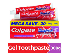 Colgate Maxfresh Spicy Fresh Red Gel Toothpaste - 300 g and Colgate Toothpaste Active Salt - 300 g (Natural - Saver Pack)