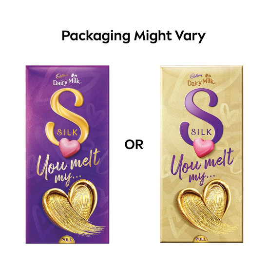 Cadbury Dairy Milk Silk Valentine's Heart Blush Chocolate Bar Gift Pack, 250 g