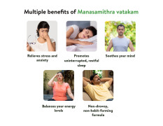 Kerala Ayurveda Manasamithravatakam 25 count | Herbal Tablet | Stress Relief| Non-Drowsy Natural Formula | Non-Habit Forming | Restful Sleep | With Bala, Shankhpushpi, Ashwagandha & Swarna Bhasma|