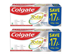 Colgate Total Deep Clean Sensitivity Relief, Cavity Protection, Plaque Removal, Tartar Control, Stain Removal, Bad Breath, Enamel Protection, Gingivitis Prevention Toothpaste (2 x185g) - Pack of 2
