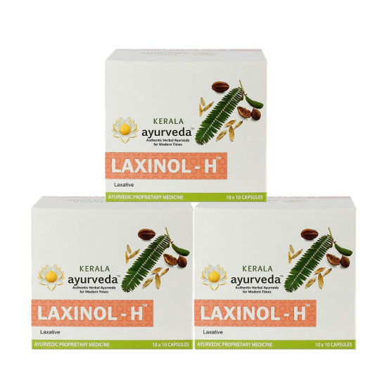 Kerala Ayurveda Laxinol-H - 100 Capsule (Pack of 3)