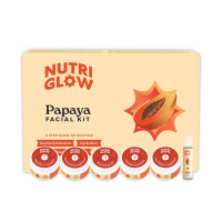 NutriGlow Papaya Fruit Facial Kit for Men, Women for Glowing Skin (250 gm + 10 ml)