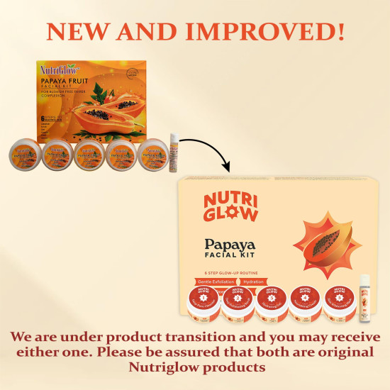 NutriGlow Papaya Fruit Facial Kit for Men, Women for Glowing Skin (250 gm + 10 ml) NutriGlow Papaya Fruit Facial Kit for Men, Women for Glowing Skin (250 gm + 10 ml)