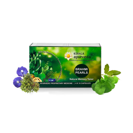 Kerala Ayurveda Brahmi Pearls - 40 Tablets (Pack of 3)