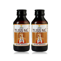 Kerala Ayurveda Tuss Nil Syrup 100 ml | Natural Antitussive| Syrup For Dry Cough| With Vasa, Kasamarda, Yashti, Bharngi, Sunthi, and Karpooravalli (Pack of 2)