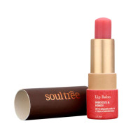 SoulTree Ayurvedic Lip Balm - Hibiscus & Honey with Organic Ghee | Feel nourished, soft & supple Natural Lip Care for Soft, Nourished Lips with Soothing Hibiscus & Honey- 3.5gm