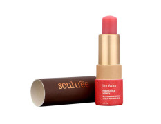 SoulTree Ayurvedic Lip Balm - Hibiscus & Honey with Organic Ghee | Feel nourished, soft & supple Natural Lip Care for Soft, Nourished Lips with Soothing Hibiscus & Honey- 3.5gm