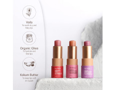 SoulTree Ayurvedic Lip Balm - Calendula & Honey with Organic Ghee | Heals and Hydrates Lips - 3.5gm