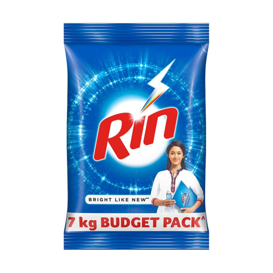 Rin Advanced Detergent Powder | 7 kg Pack | Laundry Detergent For Bright and Dazzling White Clothes | Machine & Bucket Wash