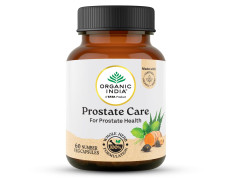 A TATA Product - Organic India Prostate Care - 60 Veg Capsules, Supports Healthy Prostate & Urinary Tract Function & Restore Energy Level, Immunity & Male Reproductive Vitality, GMP & NPOP Certified