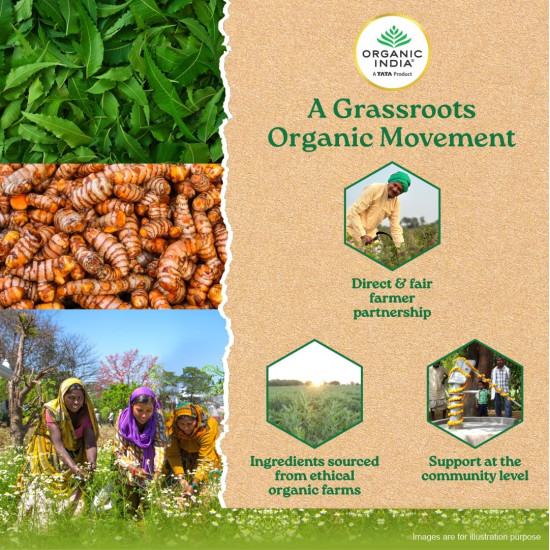 A TATA Product - Organic India Prostate Care - 60 Veg Capsules, Supports Healthy Prostate & Urinary Tract Function & Restore Energy Level, Immunity & Male Reproductive Vitality, GMP & NPOP Certified