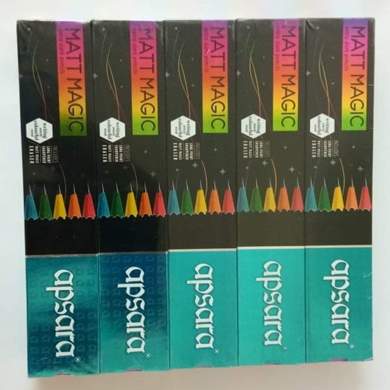 Apsara Matt Magic Extra Dark Pencil-Pack Of 20, Ink black