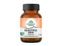 Organic India Beautiful Skin Capsule Bottle with Bowelcare Capsules Sample (60 Caps)