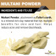 The Forest Herbs Natural Care From Nature 100% Pure Multani Mitti Powder for Face Pack (200g) For Exfoliating Soothing Nourishing Face, Skin & Hair| Indian Healing Clay/Calcium Bentonite Clay/Fuller's Earth/Body Mask