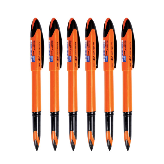 Uniball UNORP188BL6 Air Roller Ball Pen Set - (Blue,6 Pieces)