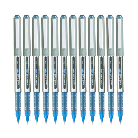 uni-ball Eye UB157 0.7 mm Roller Ball Pens, Blue Ink, Pack of 12