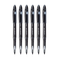 uni-ball Air UBA188M 0.5 mm Roller Ball Pens, Black Ink, Pack of 6