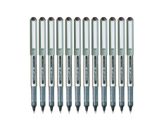 uni-ball Eye UB157 0.7 mm Roller Ball Pens, Black Ink, Pack of 12
