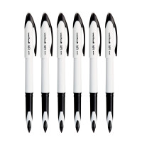 uni-ball Air UBA188ELM 0.5mm Roller Ball Pen | White Body, Blue Ink, Pack of 6